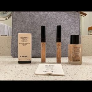 Empty Chanel Makeup containers.